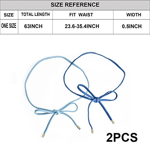 ILuvatar Women's Denim Waist Belt Blue Jean Waist Rope Tiny Belt for Pants Dress Jeansbelt2