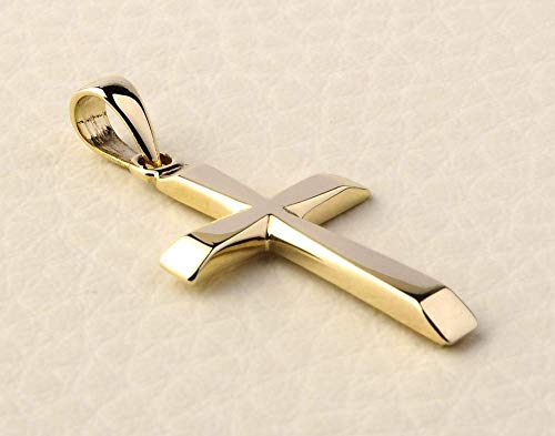 Personalized Cross Pendant 14K Solid Gold Baptism Gift Personalized Cross Pendant 14K Solid Gold Baptism Gift