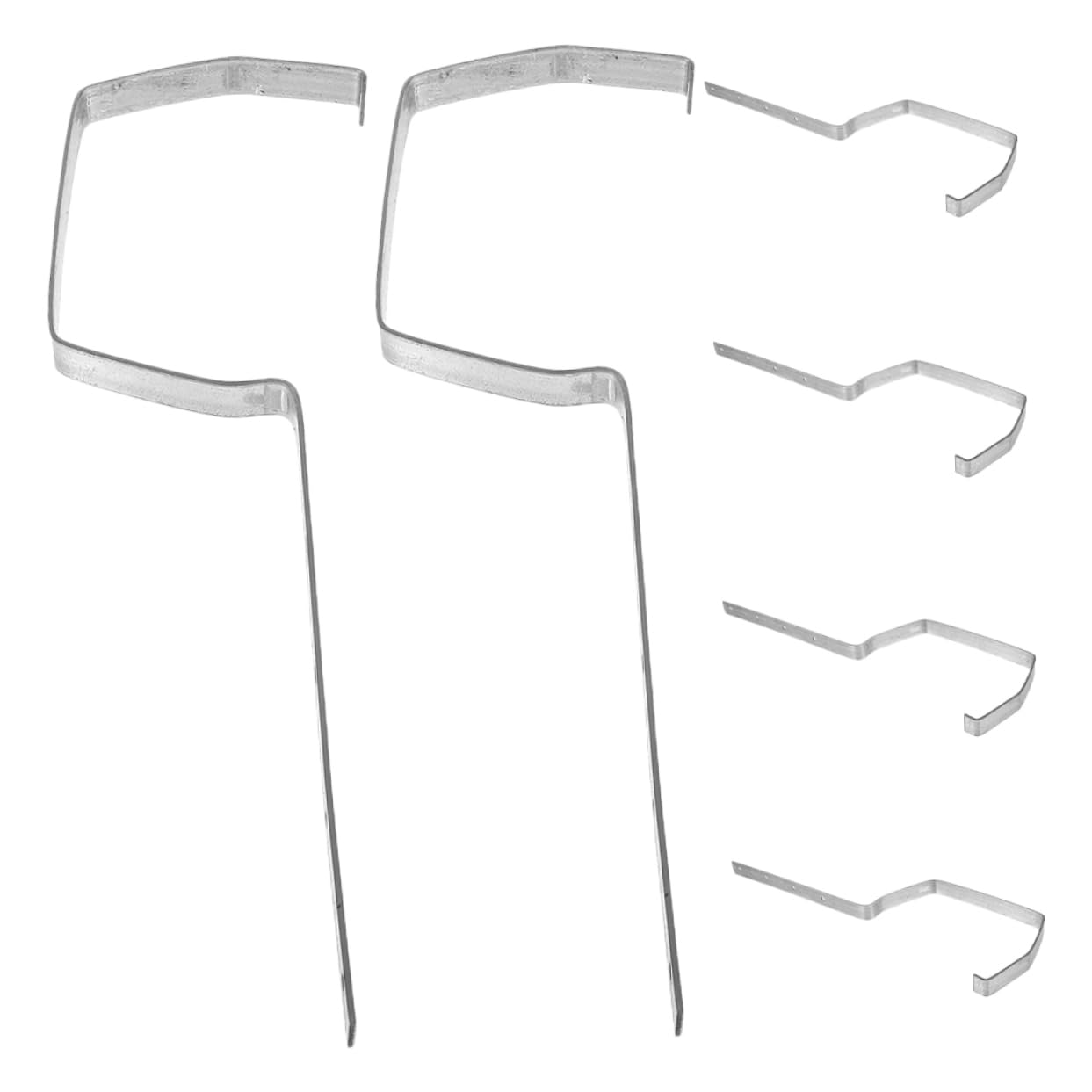 Soporte de Canalón de Techo 200mm, 6 Piezas de Hierro Plata