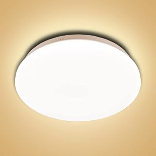 FTL LED Deckenleuchte Rund Warmweiss 3000K Badezimmer Deckenlampe 15W CRI>80+ 1500LM IP44 Wasserfest für Küche Badezimmer Schlafzimmer Wohnzimmer Flur Keller Balkon Ø26cm