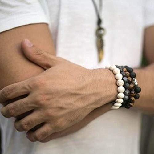 Pulseira de Pedra Turmalina Branca e Buda Prata