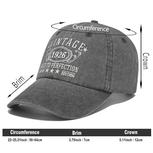 Image of 1926-1996 Birthday Gifts for Men Women,Personalized 30th-100th Birthday Ideas Gift,Parents Vintage Hat