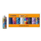 BIC Special Edition Geometric Series Maxi Pocket Lighters, 8-Count