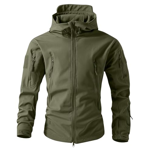 Genérico Cortavientos Hombre Ropa Caza Talla Grande Tactica Otoño Aire Libre Senderismo Entretiempo Impermeable Cortavientos Senderismo Militar Camuflaje Casual Chaquetas de Caza para Hombre M