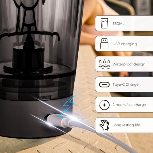 Shaker électrique KOOSREEL sans grumeaux pour milkshakes protéinés - 5