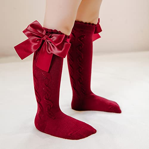 AnFeng Baby Knit Knee High Socks Ruffled Stockings Baby Girl Boy Warm Cotton Princess Socks3