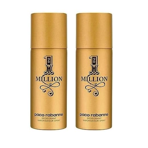 Paco Rabanne 1 Million Deo Vaporizador, 150 ml, Multicolor (Paquete de 2)
