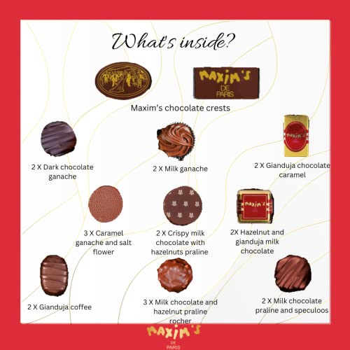 Maxim's de Paris Assorted Chocolates in Red Tin 22 pieces - 210 g
