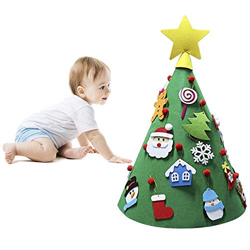 Diy Felt Christmas Snowman Set For Kids, Xmas Party Decoration Wall Hanging Ornament Children's Felt Craft Kits Gifts Party Supplies For Christmas Home Decor … (Christmas Tree) #TOP6