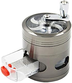 Herb Grinder Spice Grinder Hand Cranked Clear Top Grinder 2.5 Inch 4 Pieces