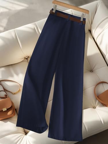 Image of KERI PERRY Trousers for Woman Pants Women's Formal Office Korean | Black Track Pant Beige| Straight | Cotton Spandex Stretchable Trouser | High-Waisted Bottom Wear