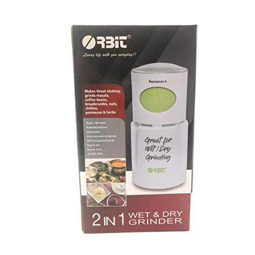 Orbit 2-in-1 Wet & Dry Coffee, Spice & Chutney Grinder White