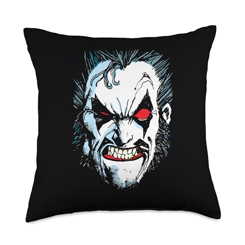 DC Comics Lobo In Lo Face Throw Pillow, 18x18, Multicolor