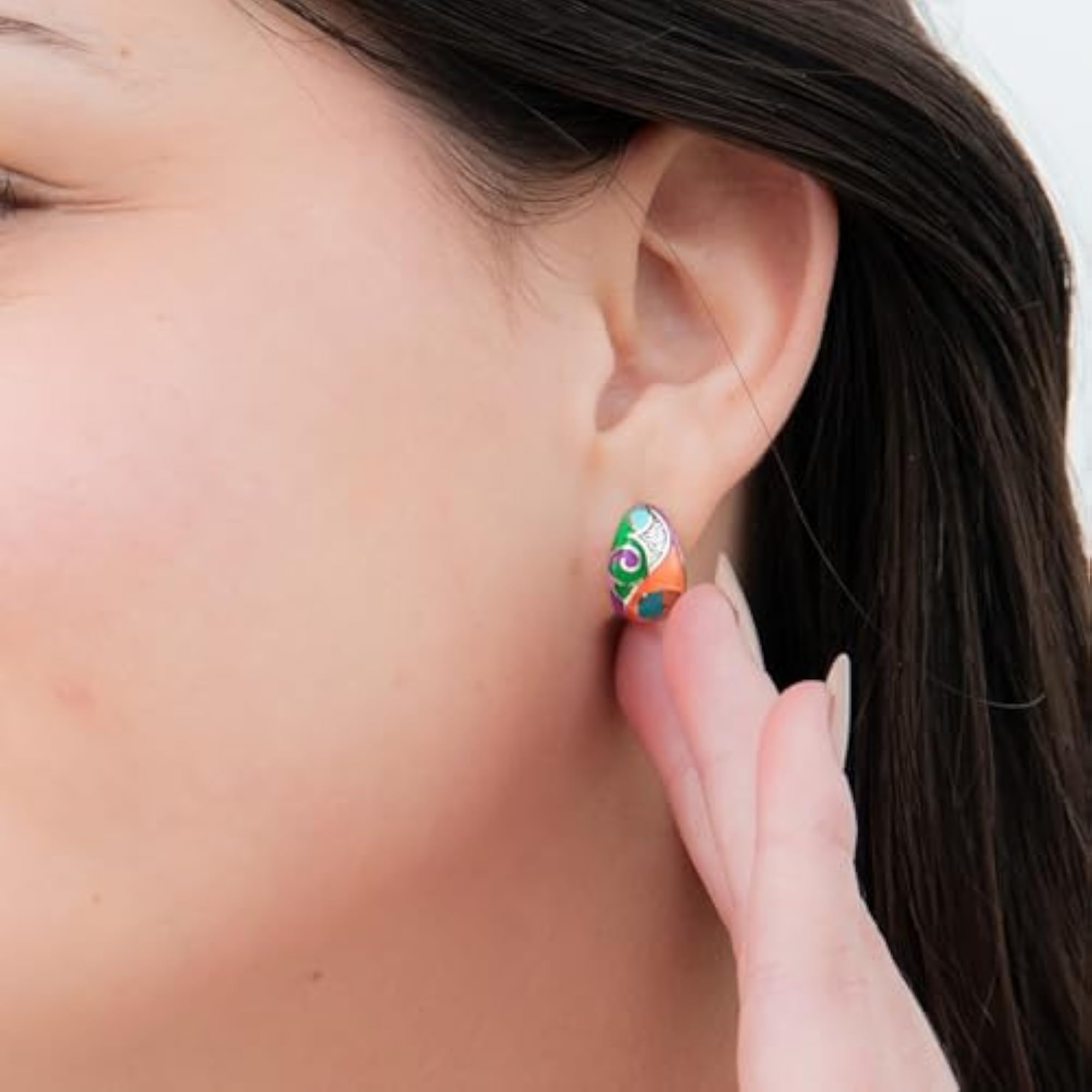 Women's 925 Sterling Silver Marieta Studs, Elegant Design