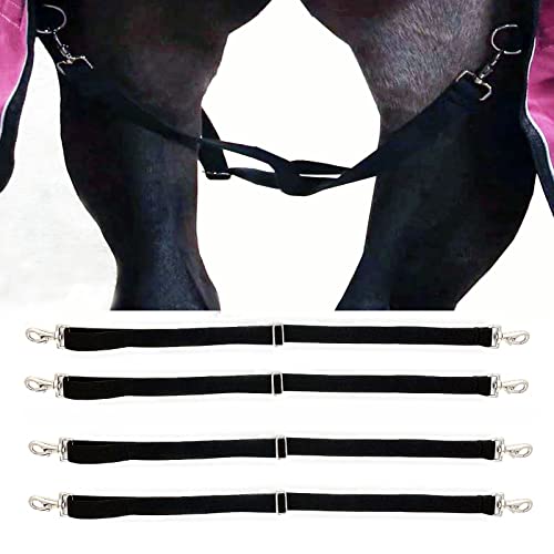 Pack Of 4 Horse Blanket Sheet Leg Straps Replacement With Durable Swivel Snaps As A Spare Parts For Horse Blankets For Winter Waterprooft Or Cooler #TOP4