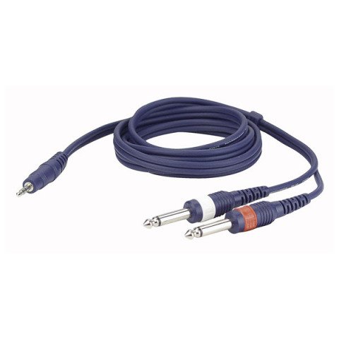 Dap Audio Cavo Adattatore Mini Jack Stereo 3,5Mm Doppio Jack Mono 6,3 Mm Da 1,5Mt Fl31150