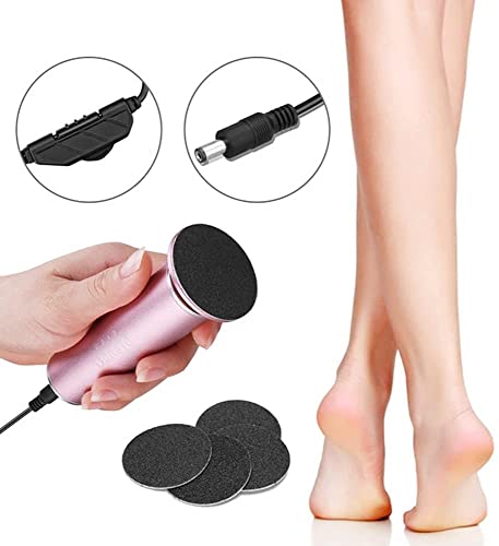 Mxjcc Electronic Foot File (Adjustable Speed) With 60Pcs Replacement Sandpaper Disk, Powerful Electric Callus Remover Pedicure Tool For Men Women Dead Hard Dry Skin (Color : Gray) #TOP5