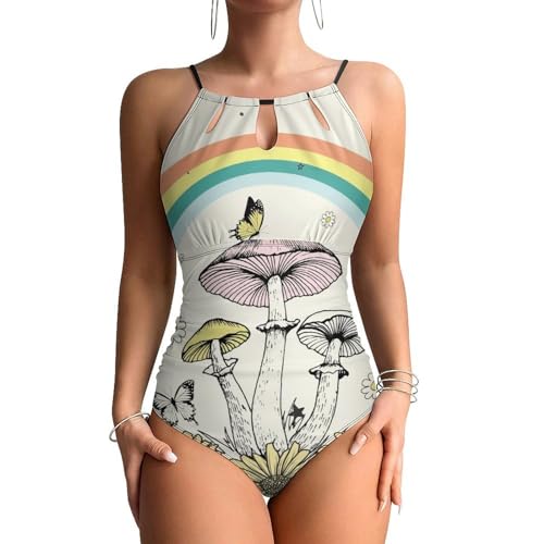 Maillot de bain une pièce champignon à effet ventre plat immédiat pour silhouette sculptée