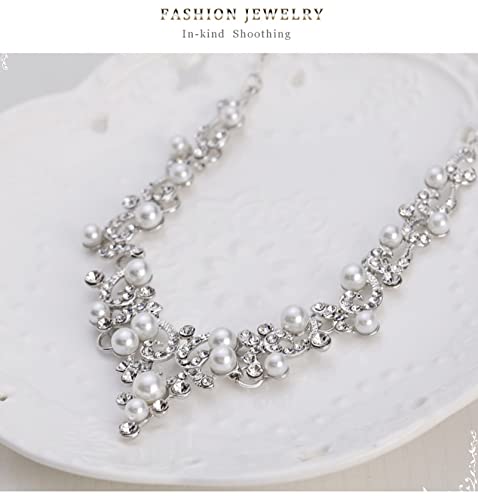 Set de joyas de plata de 3 piezas para mujer con pendientes y cadena 3
