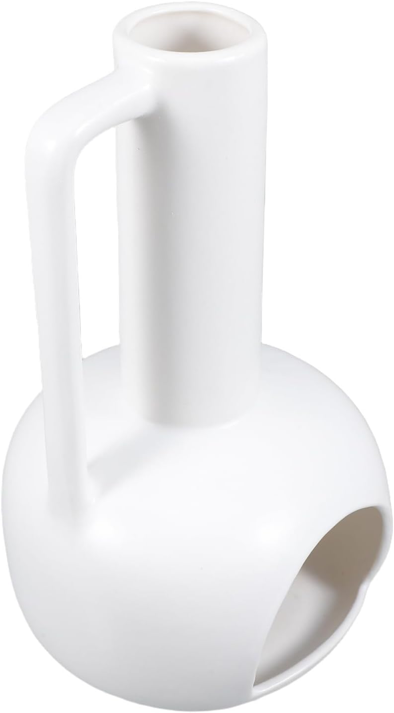 TIDTALEO Palo Santo Holder Ceramic Incense Burner with Handle for Sage and Aromatherapy Wooden Stick Purifying in Home and Yoga Decor – White Ceramic Incense Holder