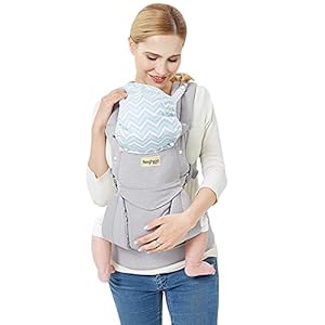 Babytrage Neugeborene Babytrage Ergonomische Reine Baumwolle Leicht und atmungsaktiv Einstellbar für Neugeborene von 3-48 Monate (3,5 bis 20 kg) Multiposition(Dorsal/Ventral)