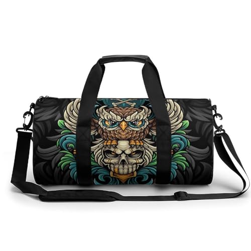 Sac week-end hibou squelette idéal pour bagage cabine et sport en salle
