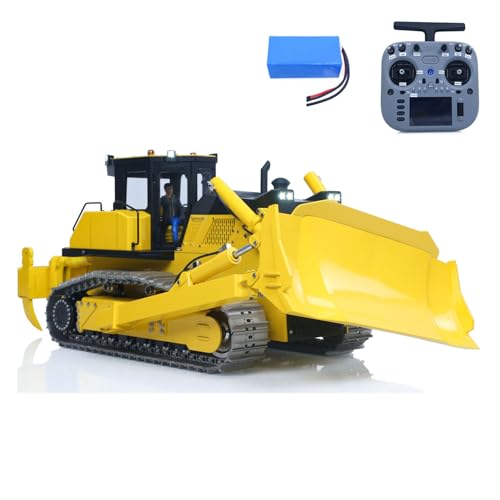 TOUCAN RC HOBBY Metal 1/12 RC Hydraulic Bulldozer D155AX RTR Heavy Dozer Model 7 Way Valve 1.0L Oil Pump 5 Plows Radio Master TX15 Radio Battery