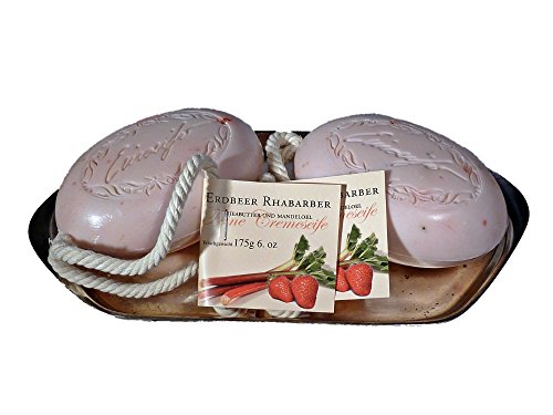 2x Kordelseife mit Sheabutter Erdbeere & Rhabarber 2x 175g Doppelpack Cover