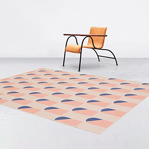 Tapis d'accent intérieur rose lavable sans perte pour sols impeccables