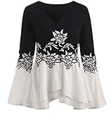 ❤❤Waschen: Handwäsche kalt, hängen oder trocken trocknen. Was Sie bekommen: 1X Women Tops. Bitte beachten Sie vor der Bestellung die Größentabelle unter der Produktbeschreibung. Wenn Sie vor oder nach dem Kauf Probleme haben, können Sie uns gerne mitteilen.