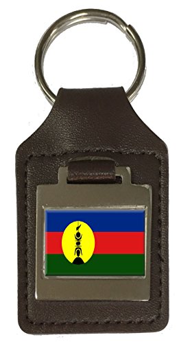 Porte-clés en cuir Nouvelle-Calédonie gravé pour ne plus perdre vos clés