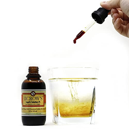 The Original J.crow's® 2% Lugol's Iodine Solution, Iodine + Potassium Iodide, Made In Usa, Frustration-Free Packaging, 2Oz (2 Oz, 2) #TOP3