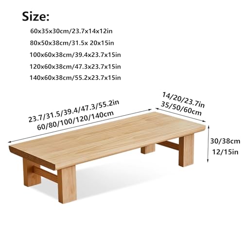 Table de sol japonaise en bois pour un coin thé chaleureux - 2