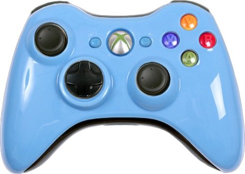 Custom Xbox 360 Controller - Glossy Light Blue