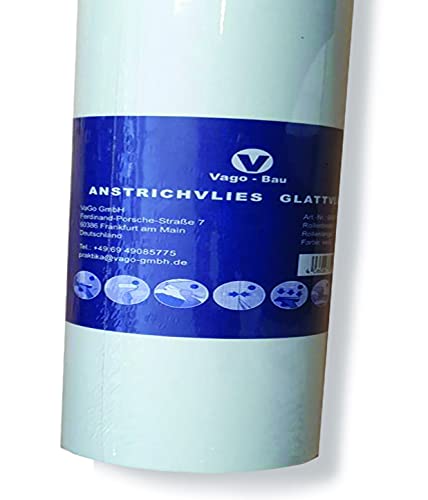 0,75mx25m x 3 Rouleaux Non-tissé Lisse 150g à Peindre sans Structure