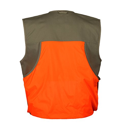 Gamehide Shelterbelt Mid-Weight Upland Ripstop Hunting Vest (3X, Khaki/Orange) #TOP1