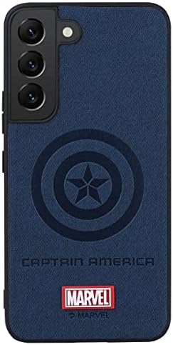 IRON SPIDER Case for Galaxy S22 Plus, with Superhero Character Samsung S22 Plus Leather Case, Captain-BLUE