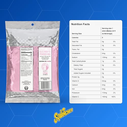 Image of Qwik Stik, Sugar Free Drink Mix Powder, 20 oz Yield per .11 oz Pack, Strawberry Lemonade, 50PK - 1 Each | Zero sugar electrolyte mix, fast-dissolving single-serve sticks, just add to 20oz water bottle for quick on-the-go hydration