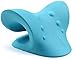RESTCLOUD Neck and Shoulder Relaxer, Cervical Traction Device for TMJ Pain Relief and Cervical Spine Alignment, Chiropractic Pillow Neck Stretcher (Blue)