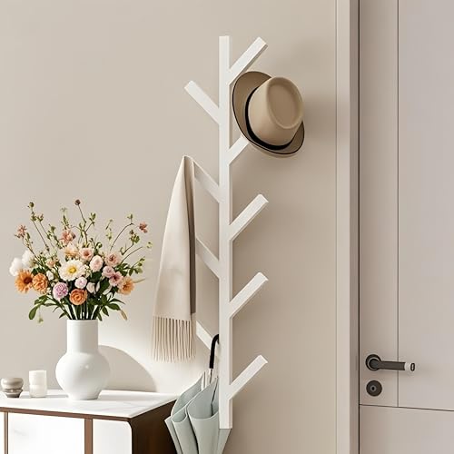 Prywot Coat Rack Wall Mounted - 9 Hooks, Coat Hooks