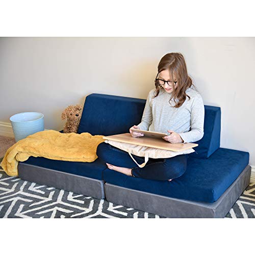 Children's Factory The Whatsit Kids Couch Or 2 Chairs, Gray & Navy, Cf349-068, Toddler To Teen Bedroom Furniture, Girls And Boys Playroom Sofa #TOP7