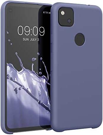 kwmobile TPU Silicone Case Compatible with Google Pixel 4a - Case Slim Phone Cover with Soft Finish - Blue Green