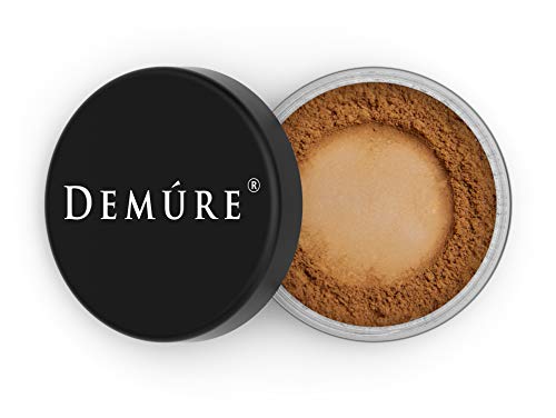 Demure Mineral Make Up, Dark Warm Mineral Foundation Makeup, Concealer Makeup, Natural Makeup Made with Pure Crushed Minerals, Loose Face Powder. Demure Mineral Makeup