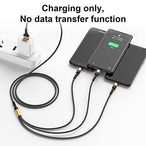 RAVIAD Multi Charger Cable, 3 in 1 Charger Cable [1.2M] Multiple USB Cable Nylon Braided with Micro USB Type C Lightning Cable Connector for iPhone, Android Samsung Galaxy, Huawei, Oneplus, LG - Image 4
