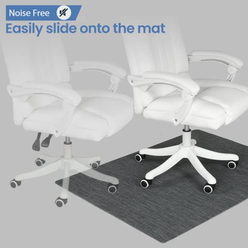 Rccugmats Chair Mat For Hardwood & Tile Floor, 36" X 48" Heavy Duty Office Chair Mat For Rolling Chairs, Anti Slip, Non-Curve, Floor Protector For Home Office, Gray #TOP4