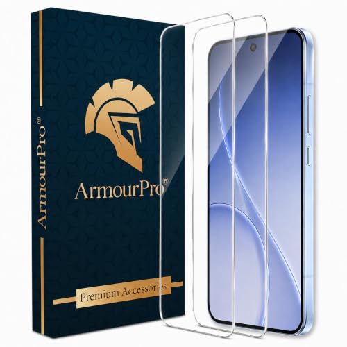 Image of ArmourPro 3D Borderless Tempered Glass for Oppo Reno 15C and Oppo Reno 15, Set of 2 HD Clear Screen Protectors with 3D Curved Edges, 9H Hardness, Oleophobic Coating, Case Friendly