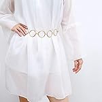 S Size Alloy Waist Chain Body Chain for Women Waist Belt Belly Chain Adjustable Body Harness for Jeans Dresses – Gold Ring Buckle Style 6 - Image 4