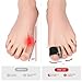 2Pcs Gel Toe Separators Bunion Corrector for Bunion Overlapping and Hammer Toe Relief with Toe Spacers Silicone Toe Tube(White,Large)