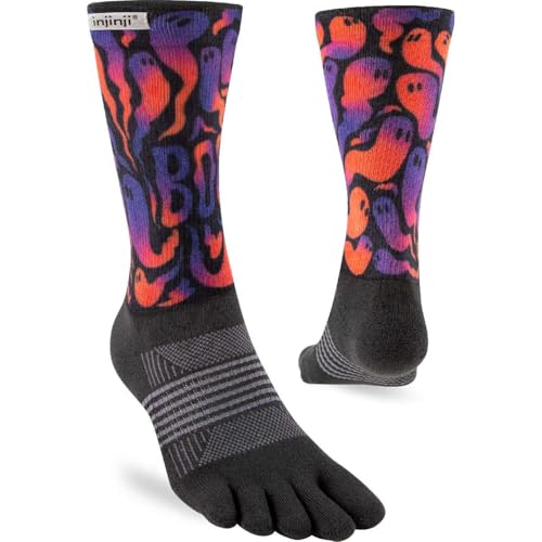 Évitez les ampoules en course avec les chaussettes Injinji Trail Midweight Crew pour femme