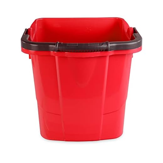 Hypafol 25 Liter Eimer (rot) mit ergonomischem Henkel und Skala zum Ablesen der Füllmenge | Putzeimer für den tägliche Gebrauch